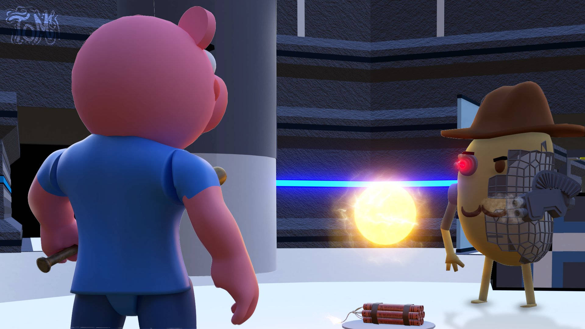 "Outwit the guards and solve the puzzles in Roblox Piggy!" Wallpaper
