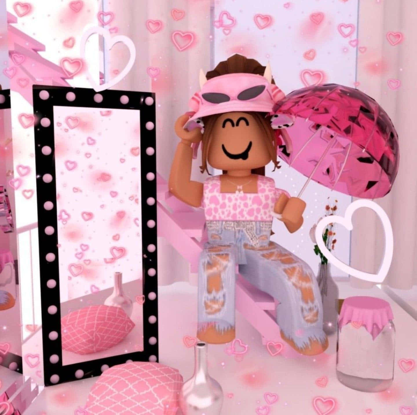 Download Make Your Imagination a Reality in the World of Roblox Pink  Wallpaper