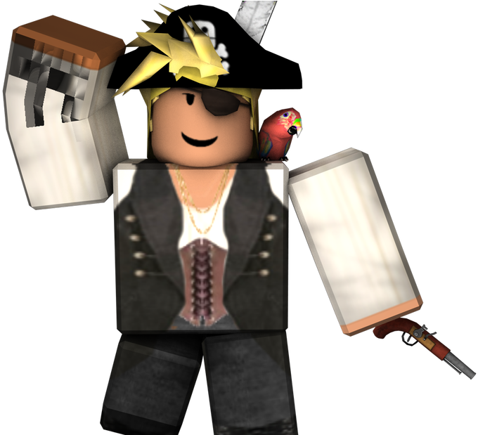 Download Roblox Pirate Avatarwith Parrotand Weapons 