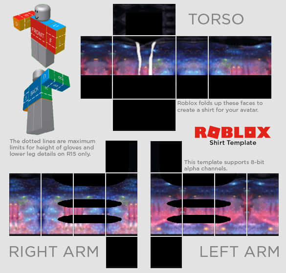 Roblox Shirt Template Galaxy Design PNG