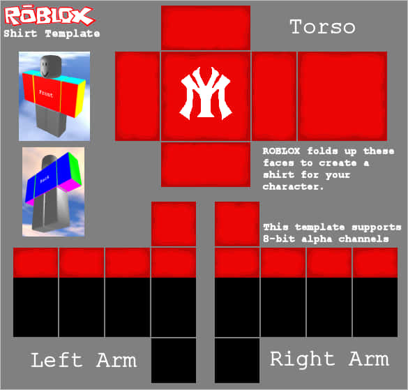 Roblox Shirt Template Guide PNG