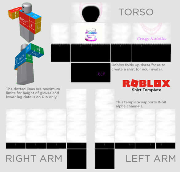 Roblox Shirt Template Nutella Design PNG