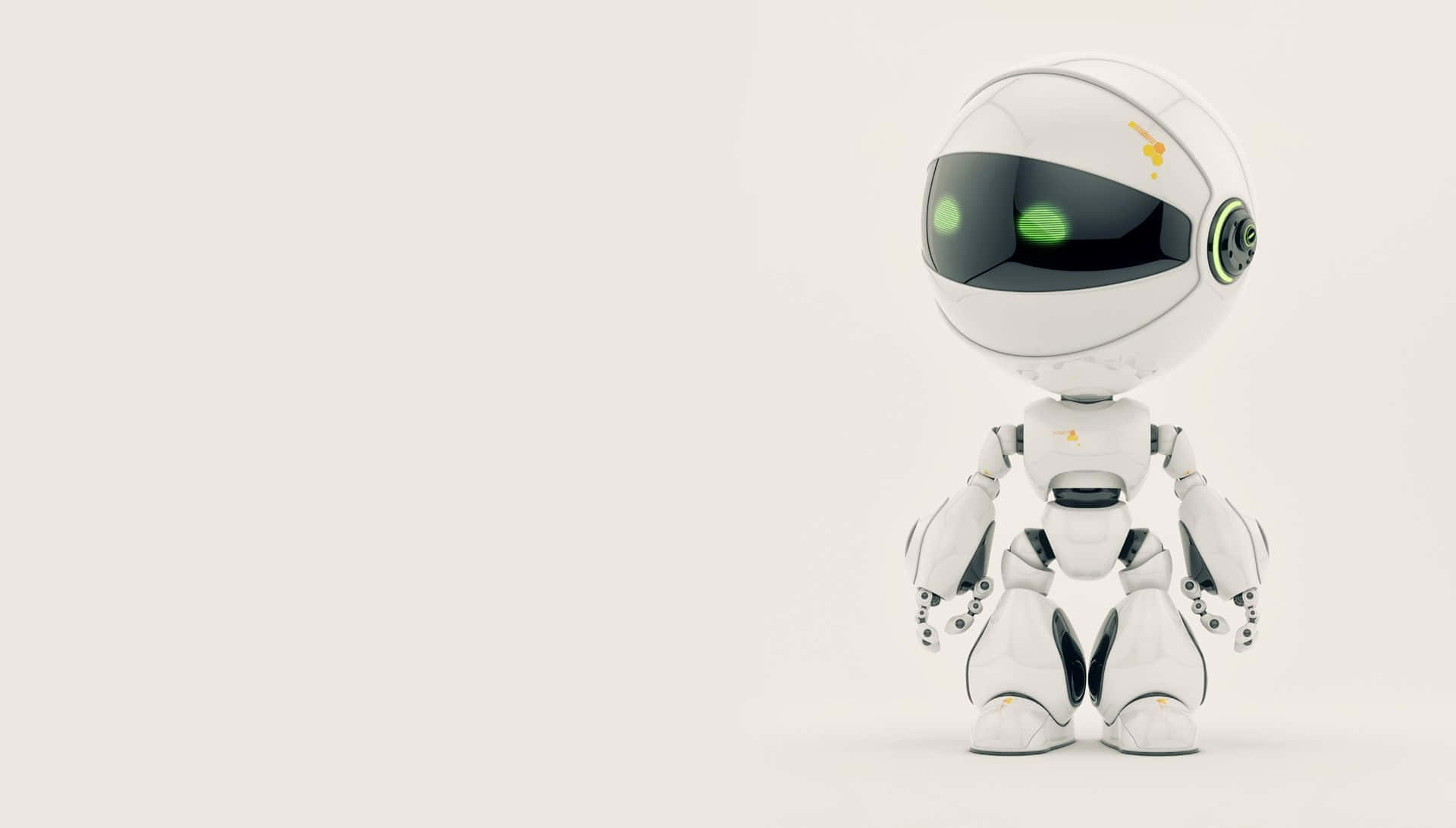 Einideenreicher Humanoider Roboter Träumt Davon, Eine Helle Und Lebendige Zukunft Zu Erkunden.