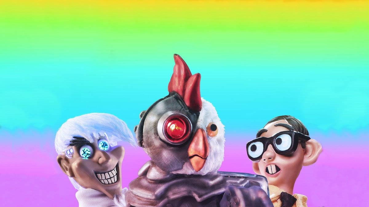 Robot Chicken And Lgbt Flag Wallpaper