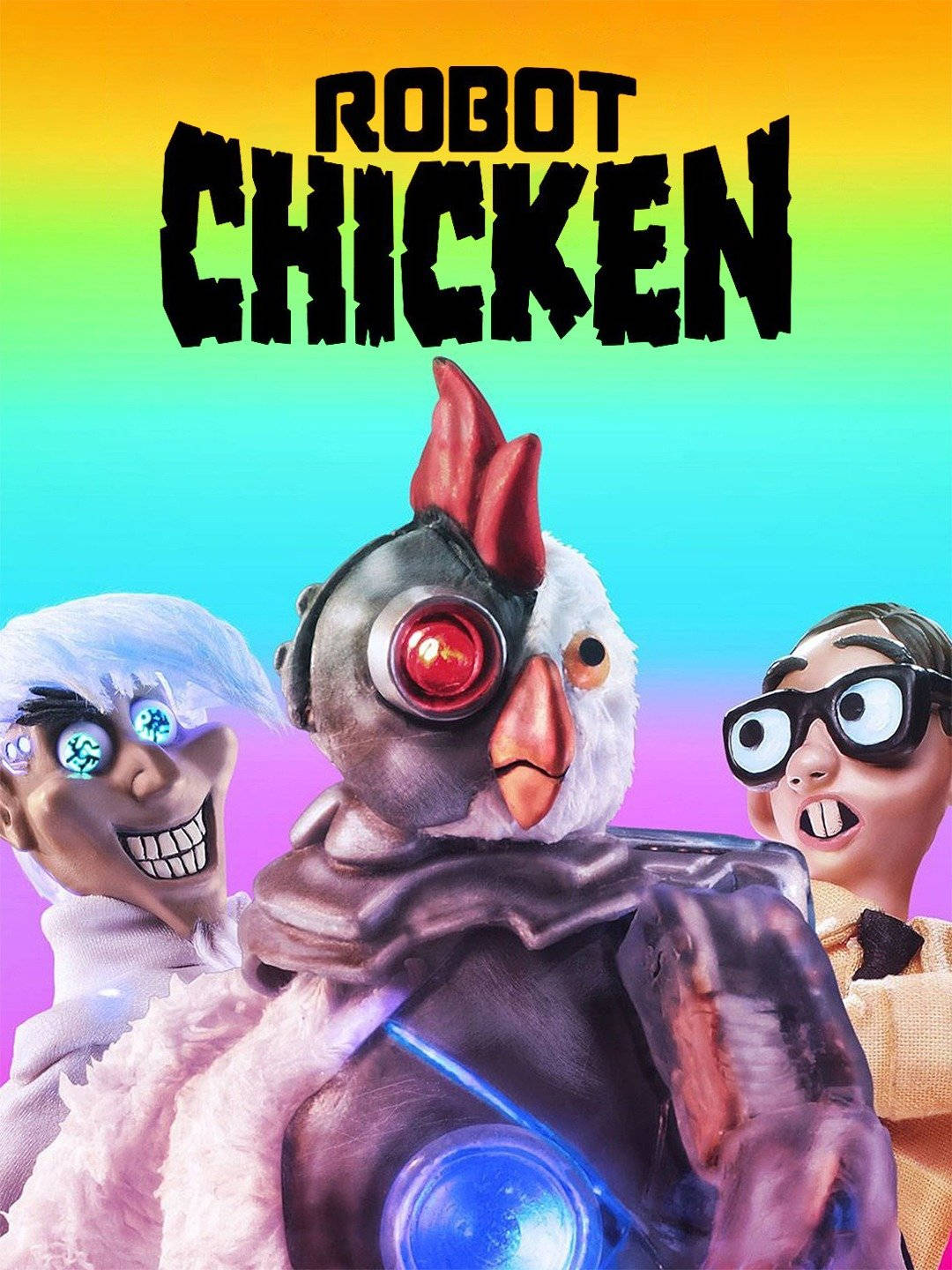 Robot Chicken Rainbow Poster Wallpaper