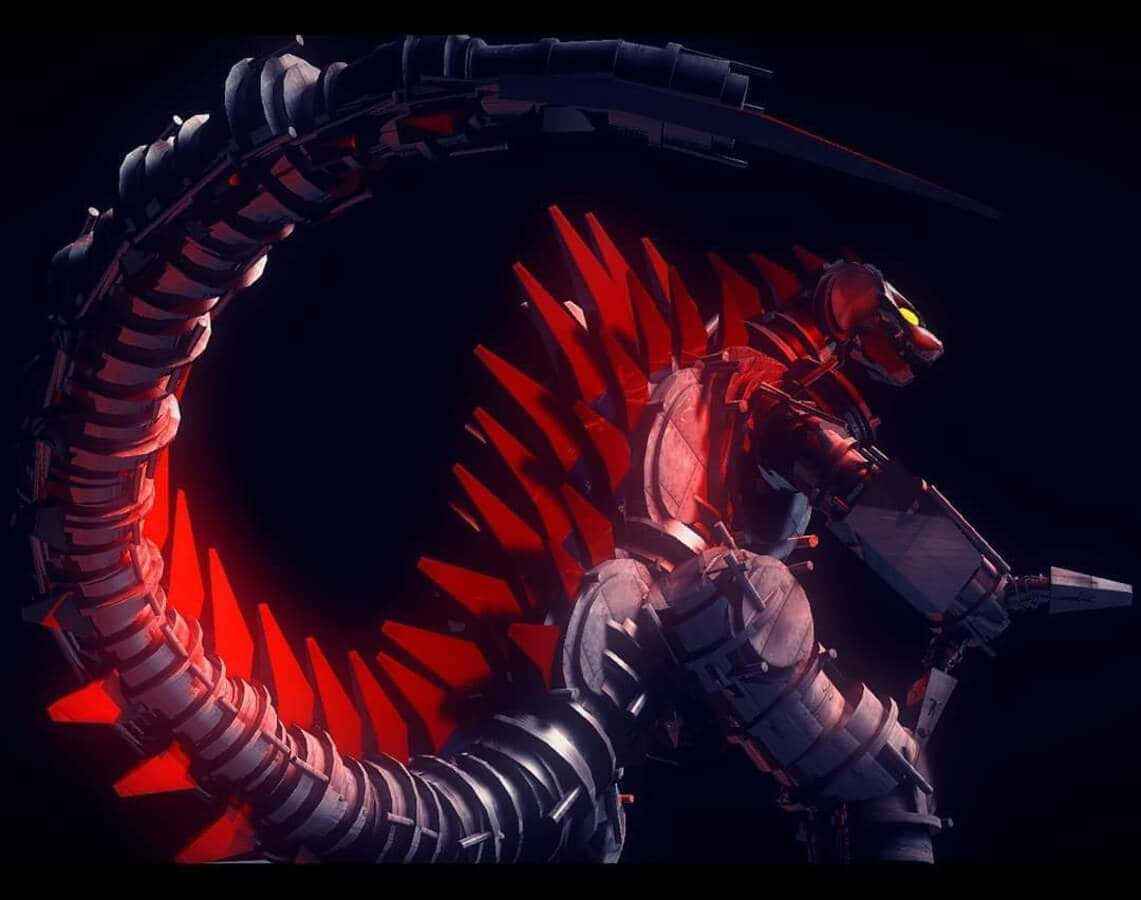 Robot Godzilla in action Wallpaper
