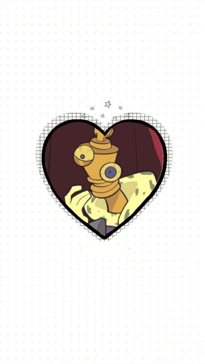 Robot Love Heart Illustration Wallpaper