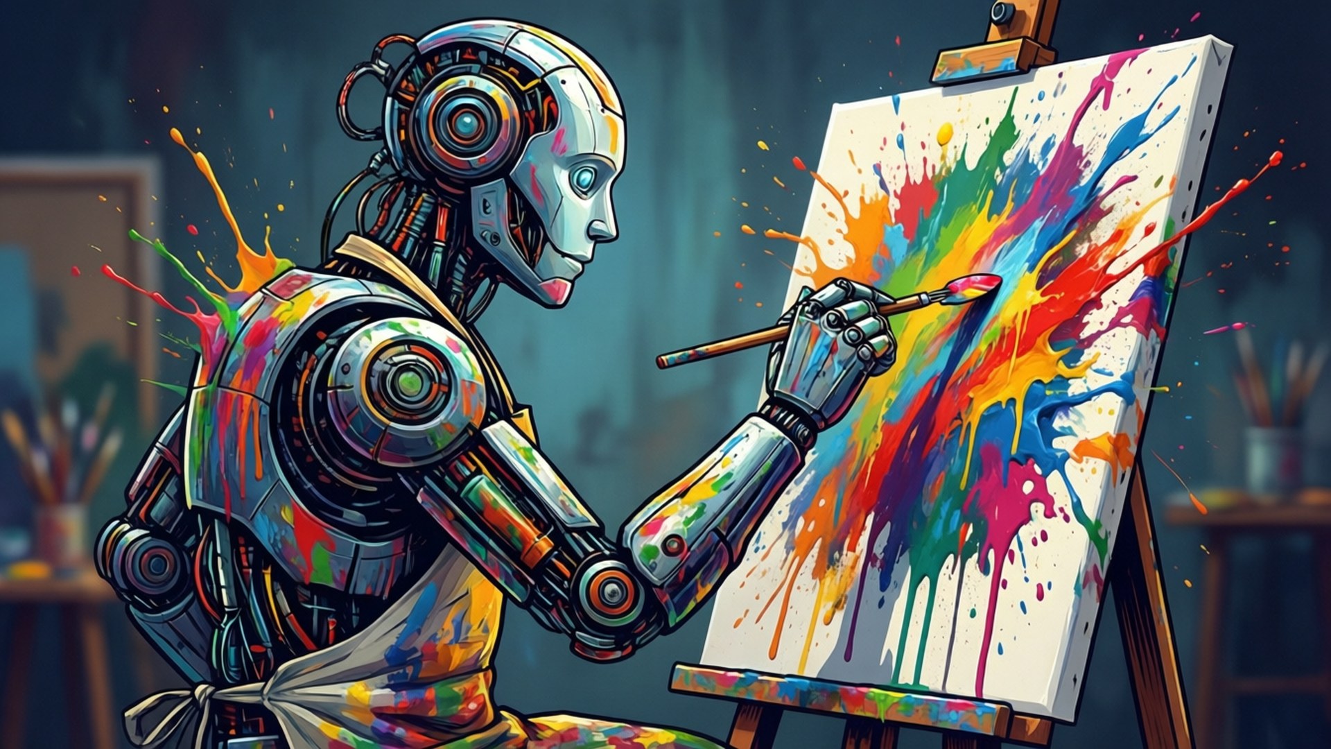 Robotmålare Bakgrundsbilder