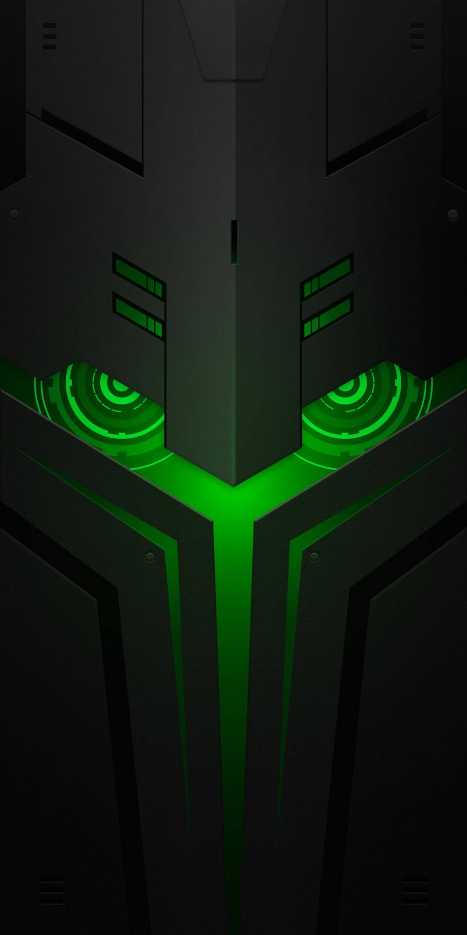 Robot With Cool Green Eyes Wallpaper