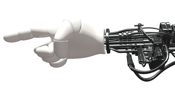 Robotic Hand Pointing Gesture PNG