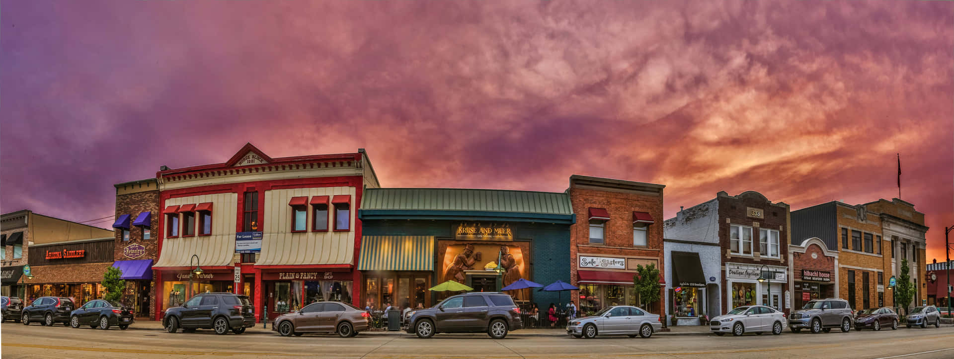 Rochester Downtown Sunset Panorama Wallpaper