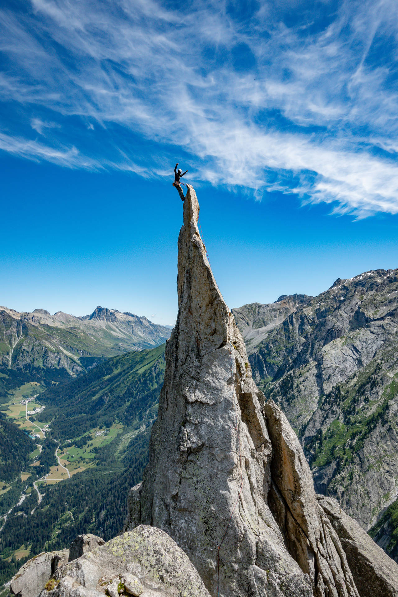 Thrilling Adventure - Rock Climbing At The Peak Wallpaper