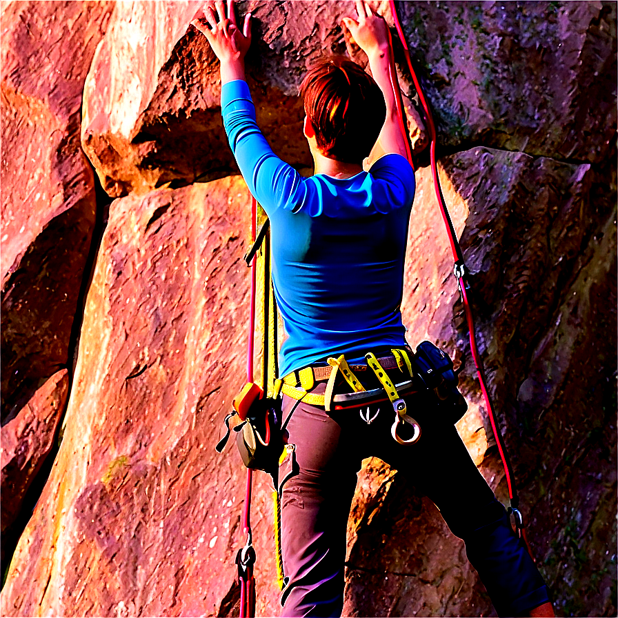 Rock Climbing Thrill Png Pcv PNG