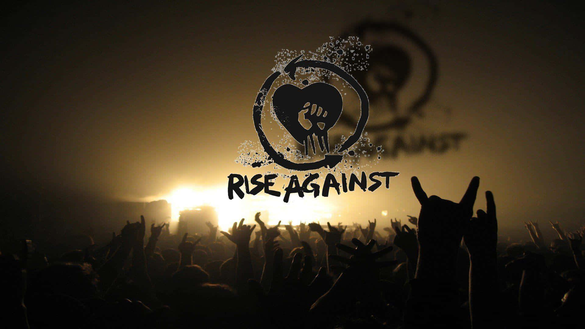 Rock Concert Crowd Silhouette Rise Against Wallpaper