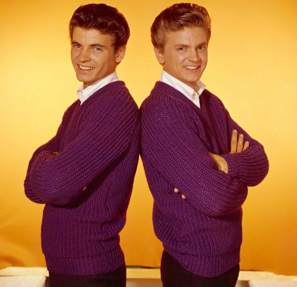 Rockduo Everly Brothers 1960 Nahaufnahme Wallpaper