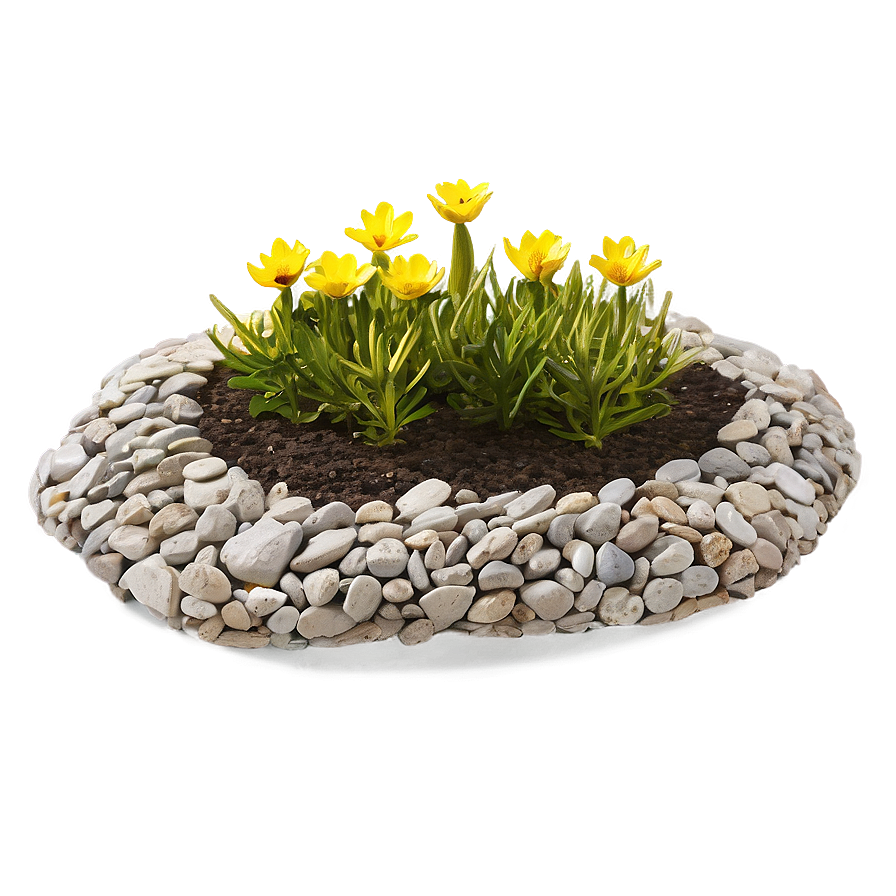 Rock Flower Bed Png 06272024 PNG