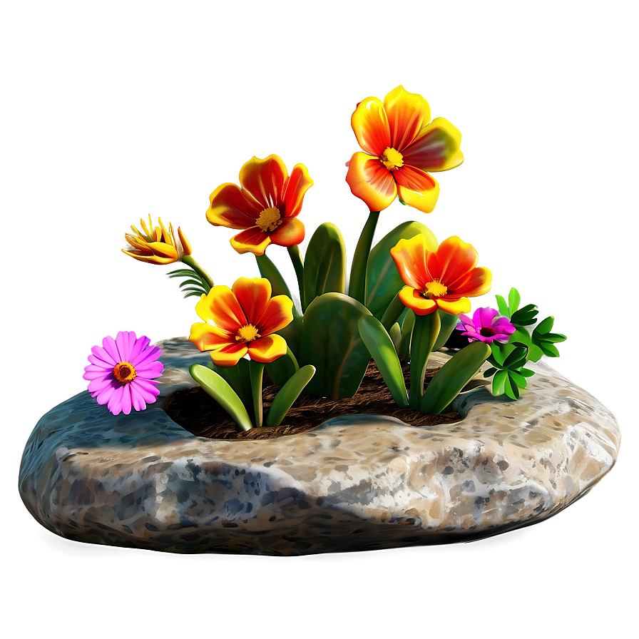 Rock Flower Bed Png Ifp65 PNG
