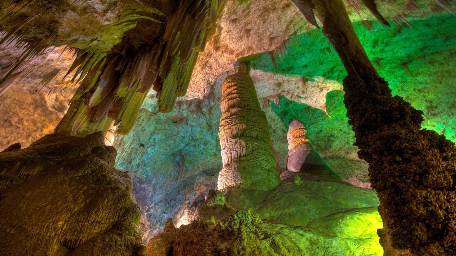 Felsenformationenlichter Carlsbad Caverns Nationalpark Wallpaper