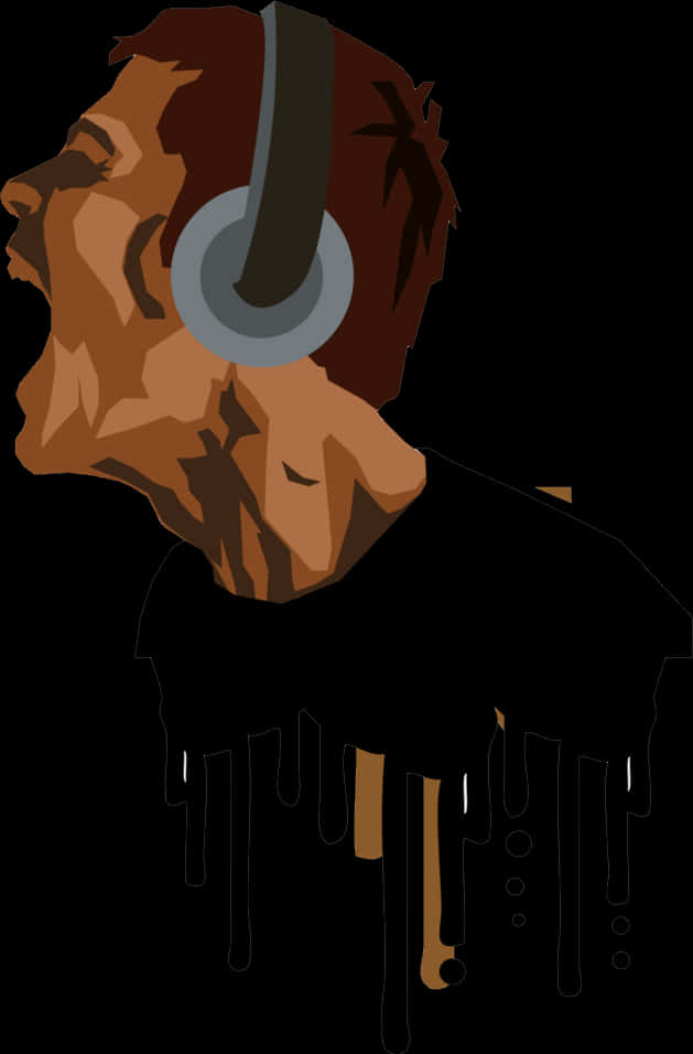 Rock Headphones Graphic PNG