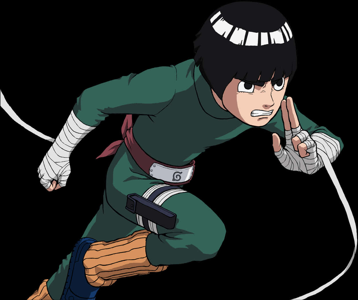 Rock Lee Action Pose PNG