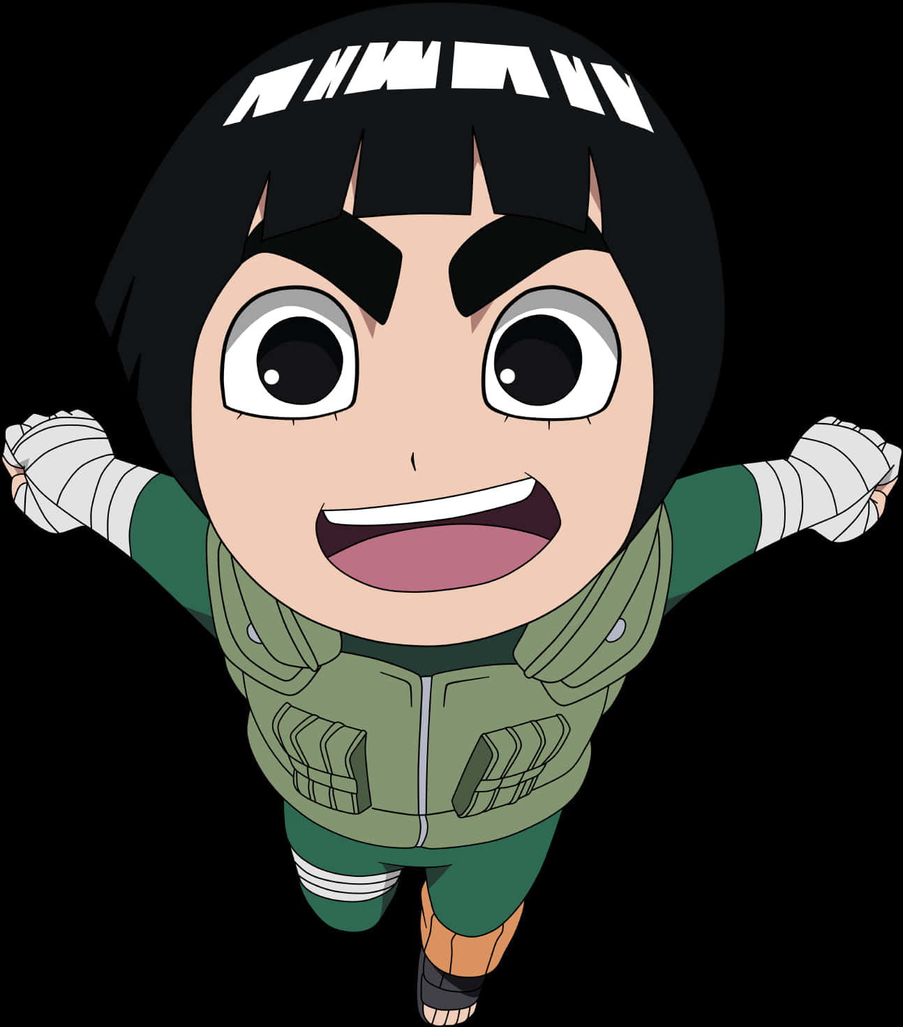 Download Rock Lee Anime Character Joyful Pose