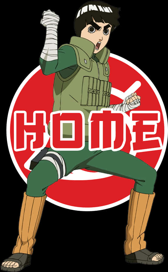 Rock Lee Readyfor Action PNG
