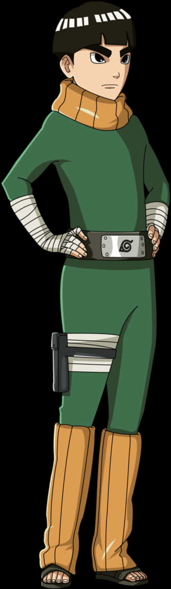 Rock Lee Standing Pose Naruto PNG