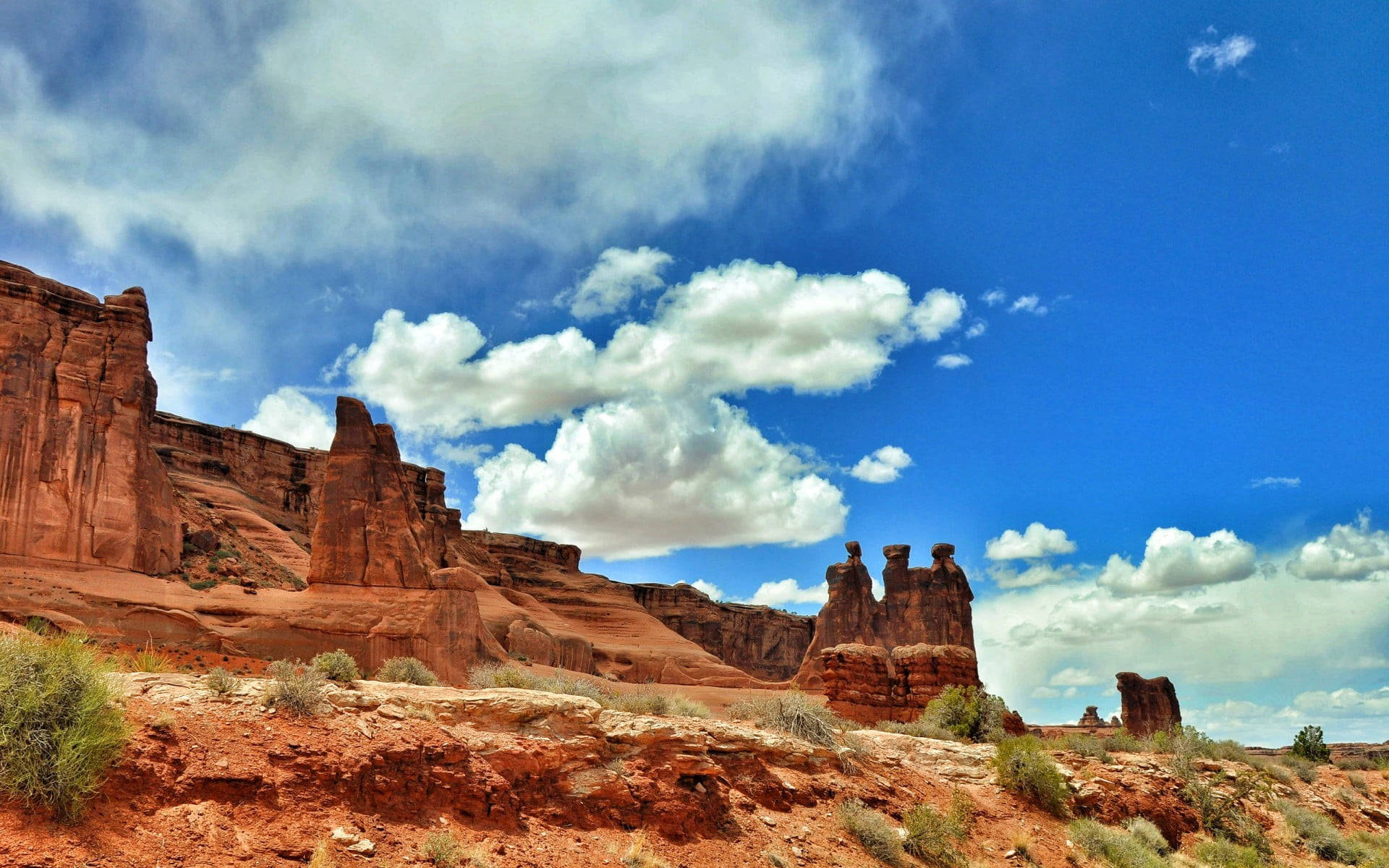 Klippe bjerge ved Arches National Park Wallpaper
