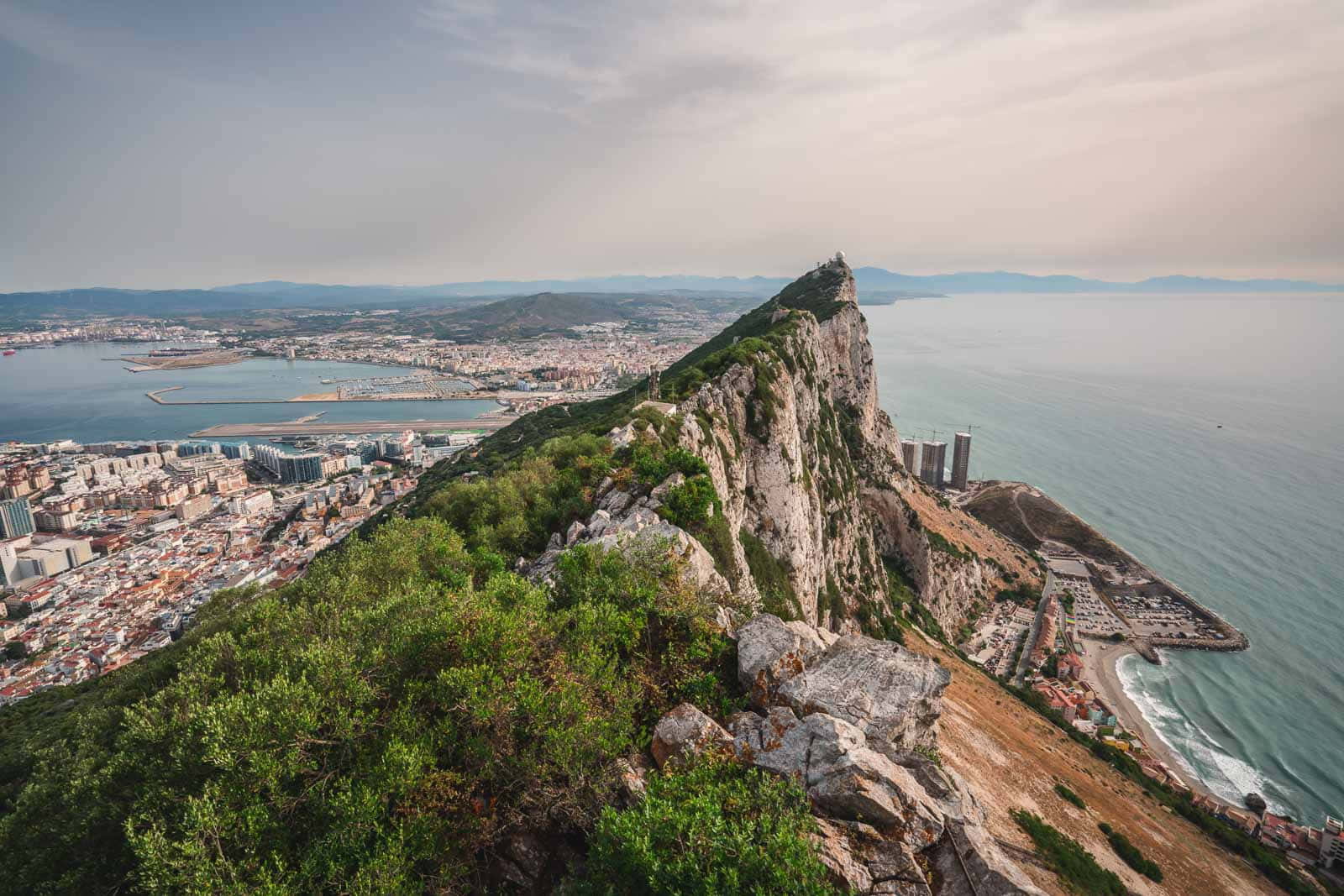 Rock Of Gibraltar Overlooking The Sea Wallpaper