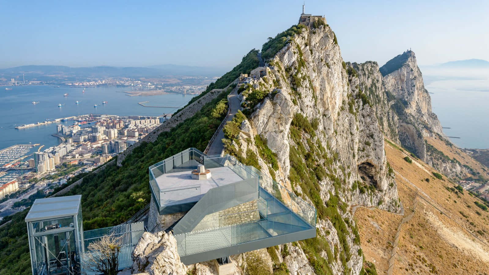 Rock Of Gibraltar Pathway On Top Wallpaper