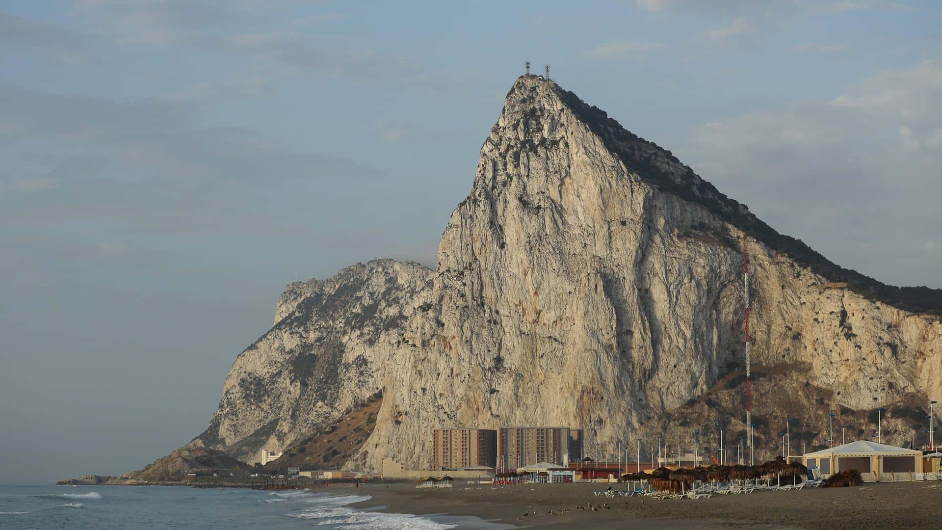 Rock Of Gibraltar White Surface Wallpaper