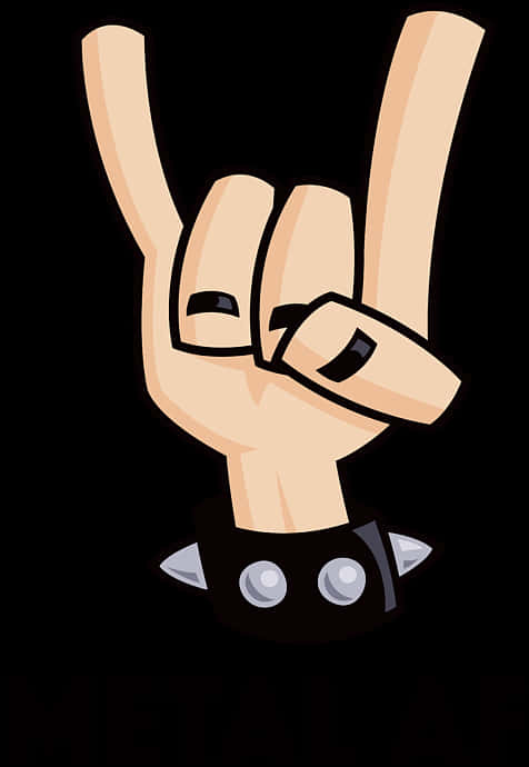 Rock On Hand Sign_ Vector Art PNG