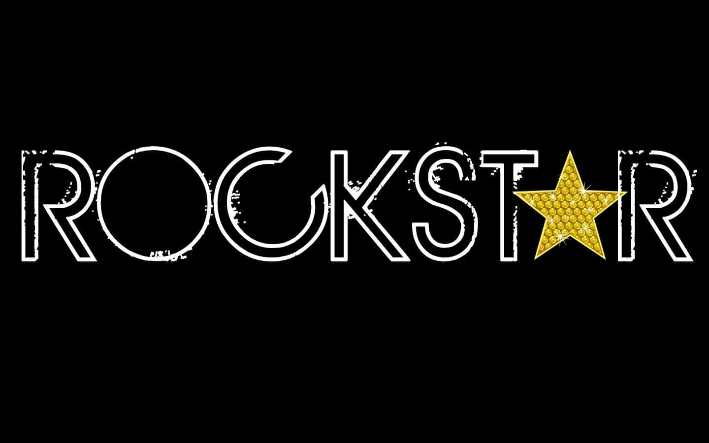 Rockstar Logo On A Black Background Wallpaper