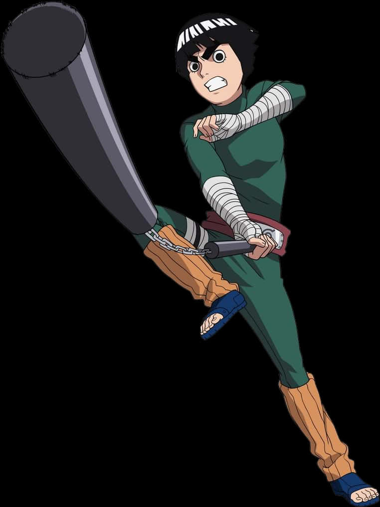 Rock_ Lee_ With_ Weapon PNG
