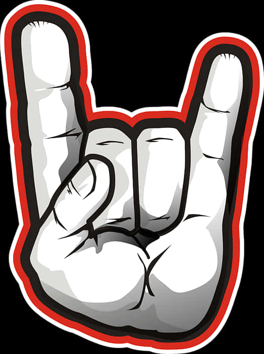 Rockand Roll Hand Sign Illustration PNG