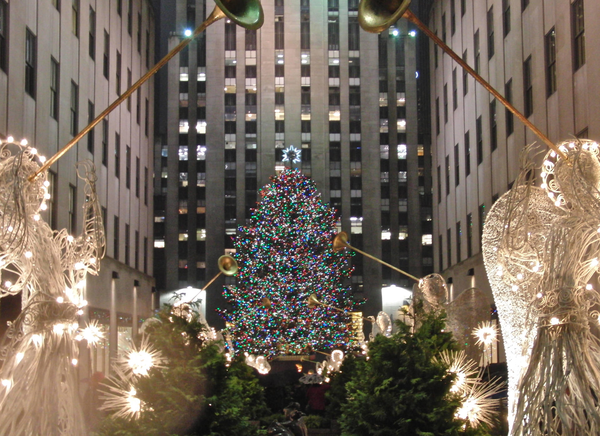 Rockefeller Center Chirstmas Night View Picture