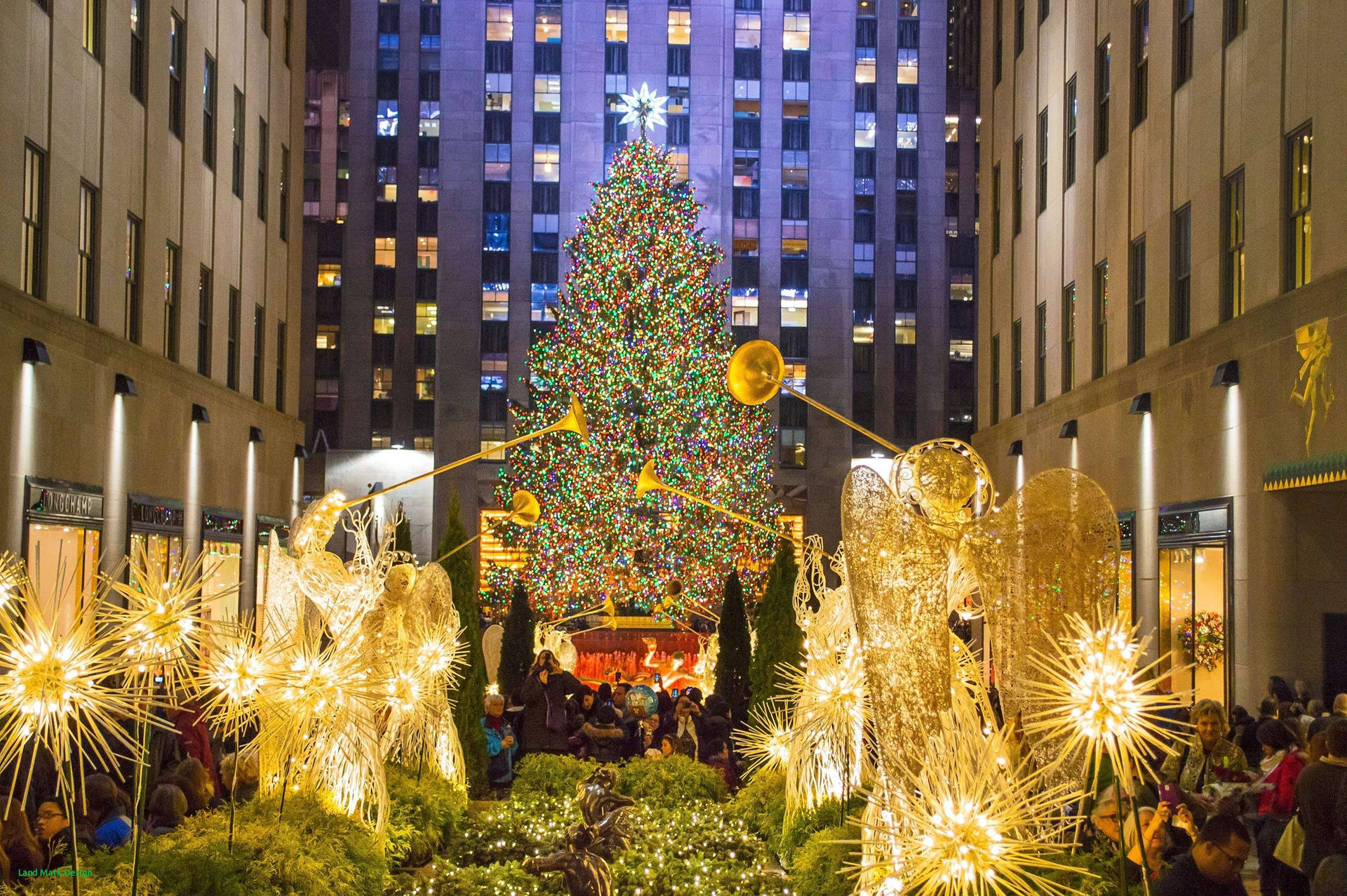 Rockefeller Center Holiday Crowd Picture