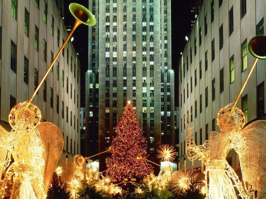 Rockefeller Center Red Christmas Tree Wallpaper