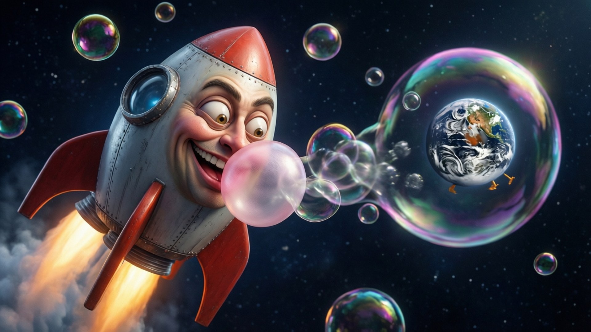 Rocket Bubblegum Bakgrunner