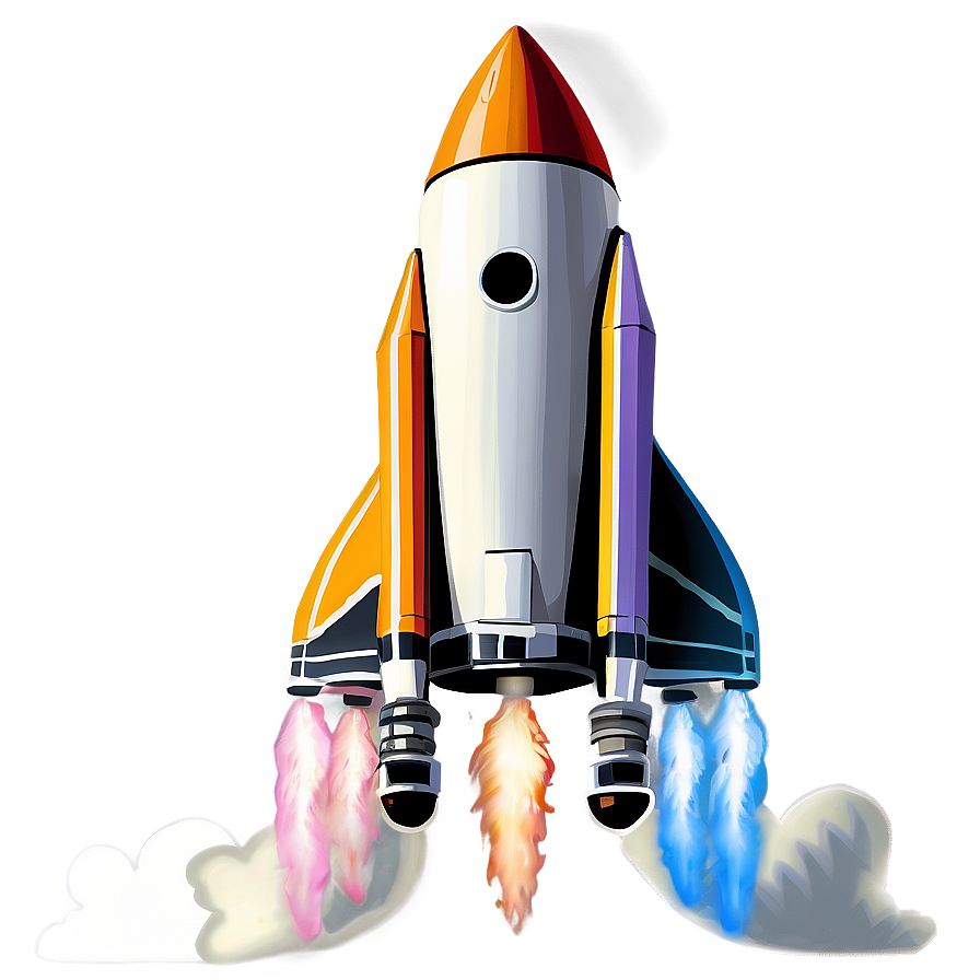 Rocket In Space Png 04292024 PNG