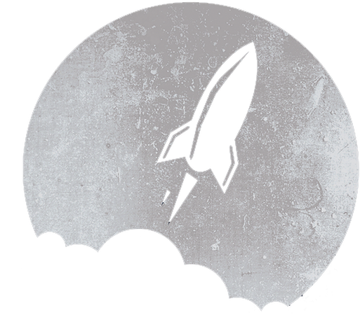 Rocket Launch Against Moon Graphic PNG
