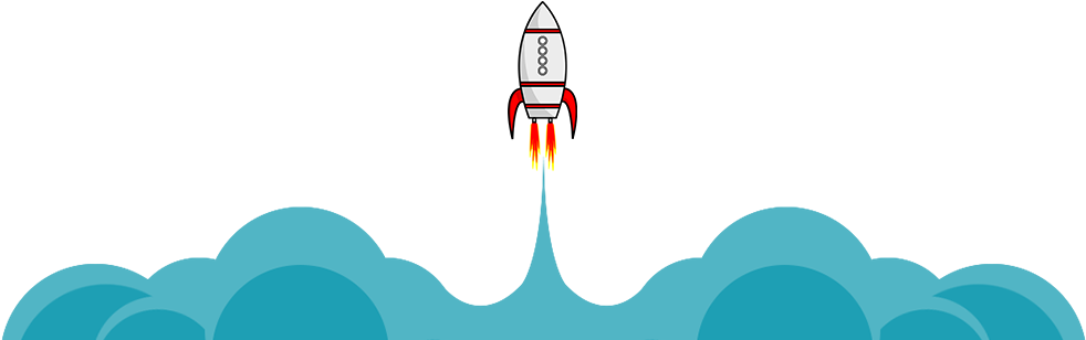 Rocket Launch Cartoon Illustration PNG