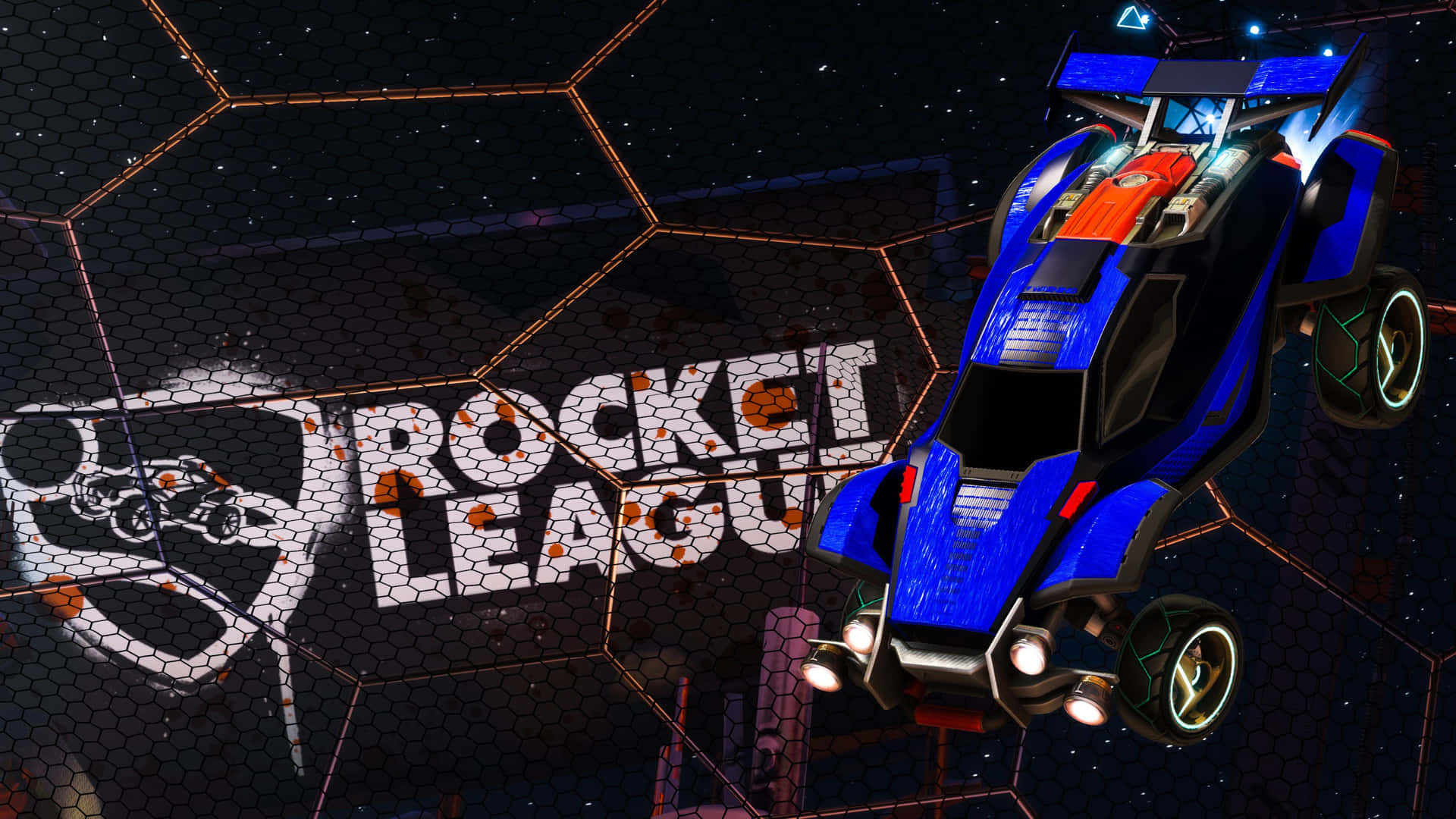 Rocket League 4K Blå Octane Wallpaper Wallpaper