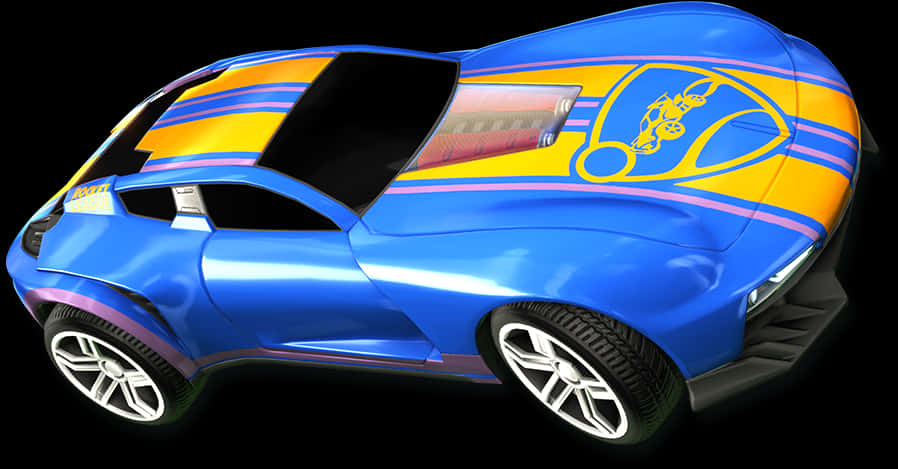 Rocket League Blue Car Design PNG