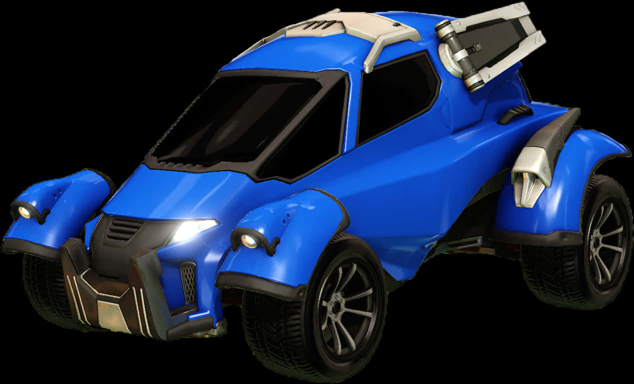 Rocket League Blue Car Render PNG