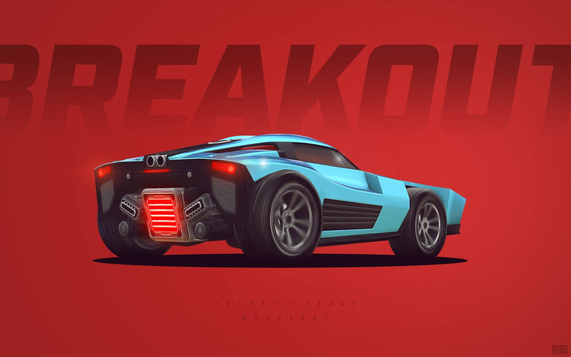 Rocket League Breakout Car in Action 2K Resolution Wallpaper