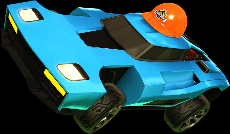 Rocket League Car With Hard Hat Topper PNG