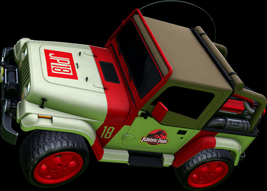 Rocket League Jurassic Jeep Vehicle PNG