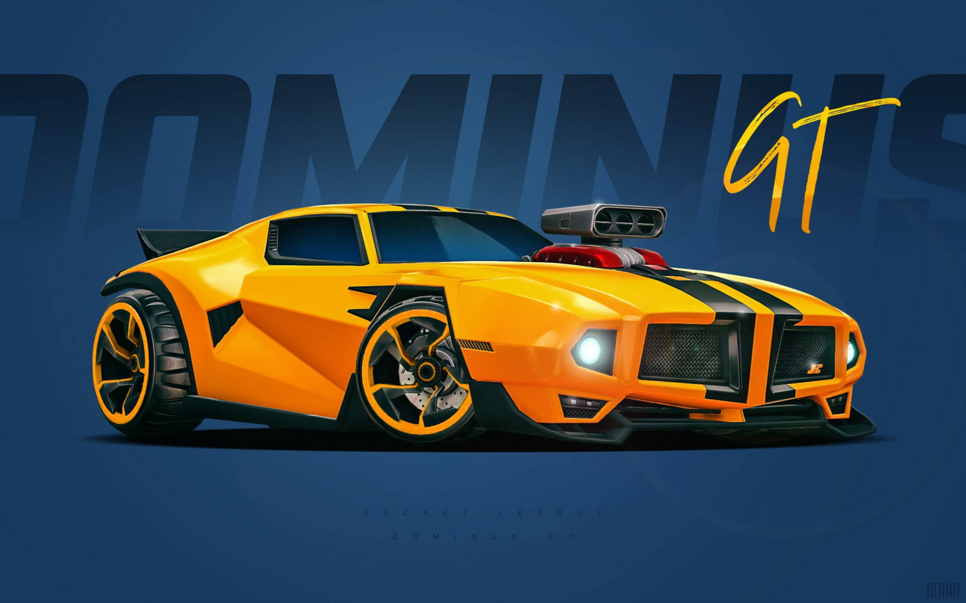 Rocket League Yellow Dominus GT 2K Wallpaper