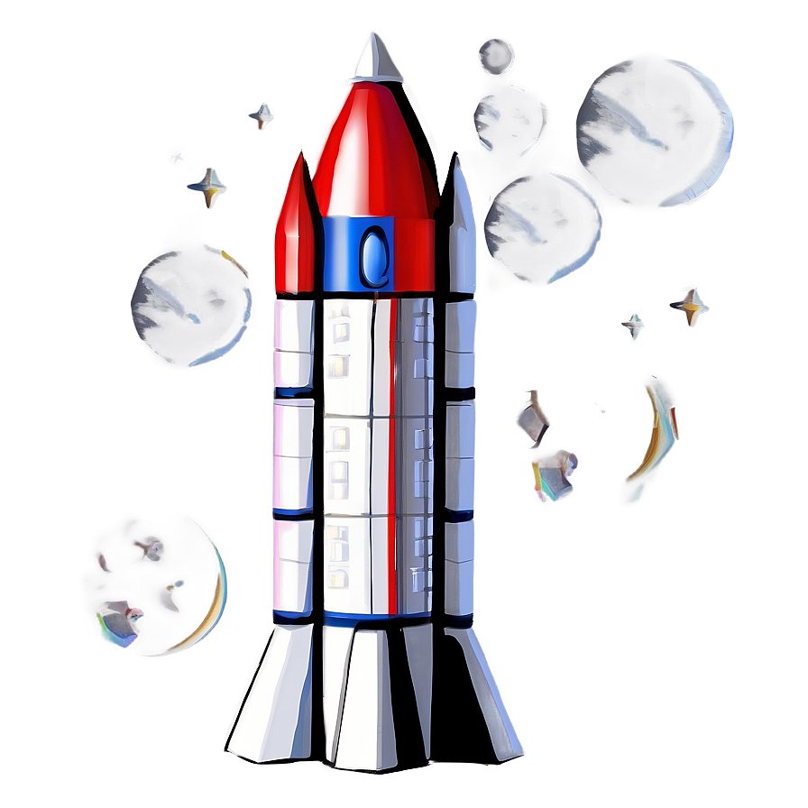 Rocket On Moon Png Sel PNG